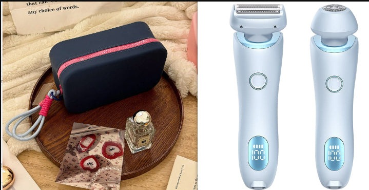 2 In 1 Hair Removal Epilator USB Rechargeable Trimmer Women Body