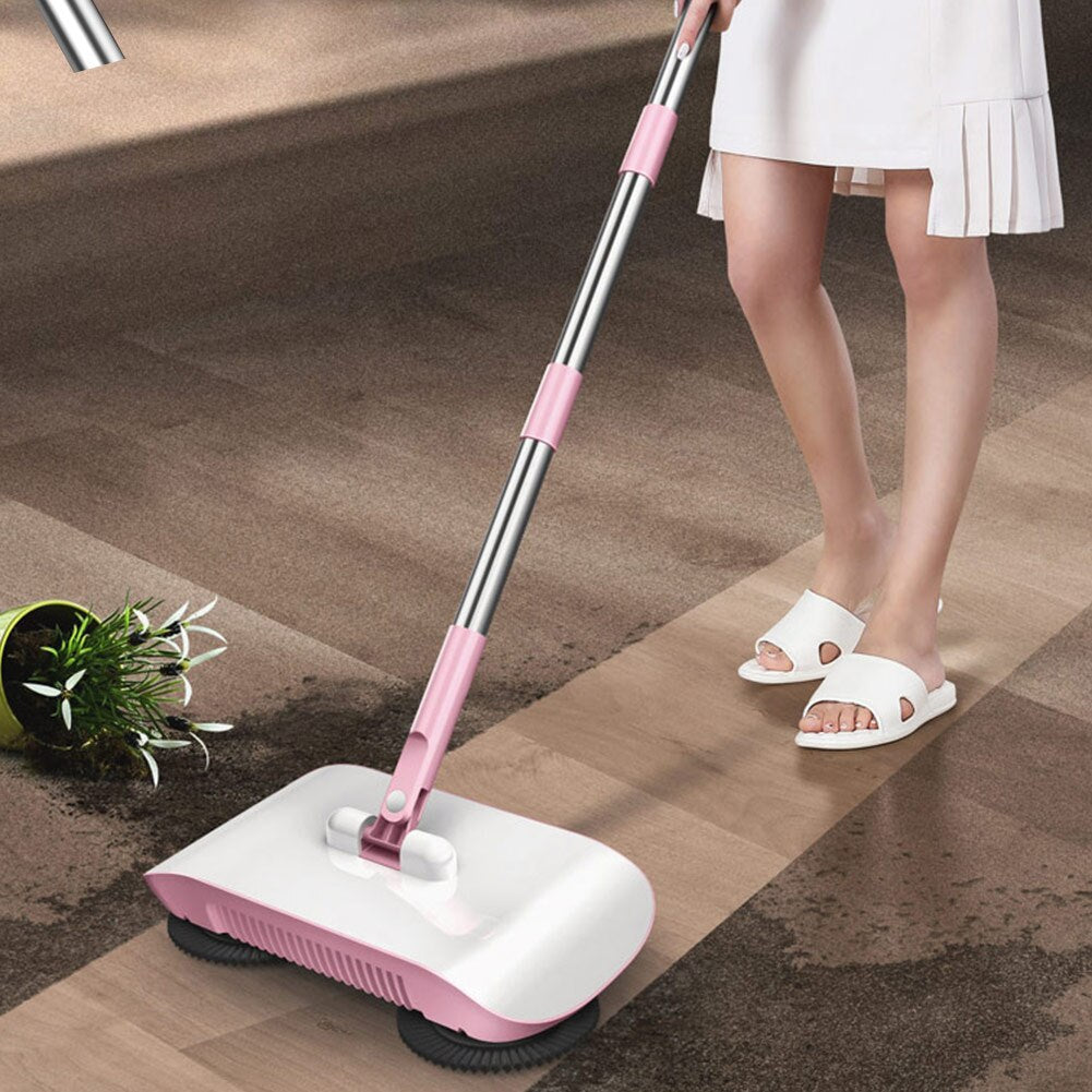 Hand Push Sweeper Household Broom Dustpan Mop 