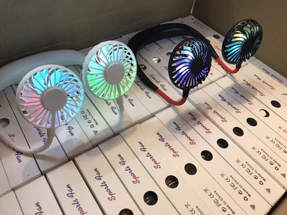 Charging portable lazy fan student desktop fan hanging neck 