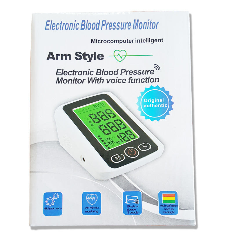 Home large screen voice electronic sphygmomanometer