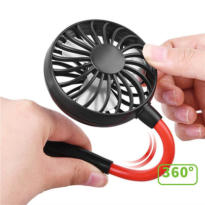 Charging portable lazy fan student desktop fan hanging neck 