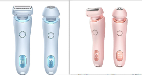 2 In 1 Hair Removal Epilator USB Rechargeable Trimmer Women Body