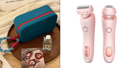 2 In 1 Hair Removal Epilator USB Rechargeable Trimmer Women Body