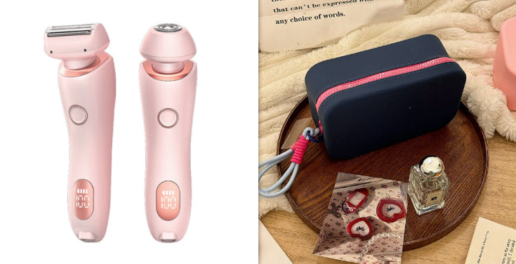 2 In 1 Hair Removal Epilator USB Rechargeable Trimmer Women Body
