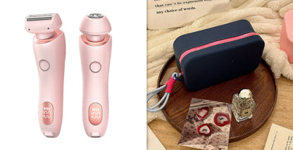 2 In 1 Hair Removal Epilator USB Rechargeable Trimmer Women Body