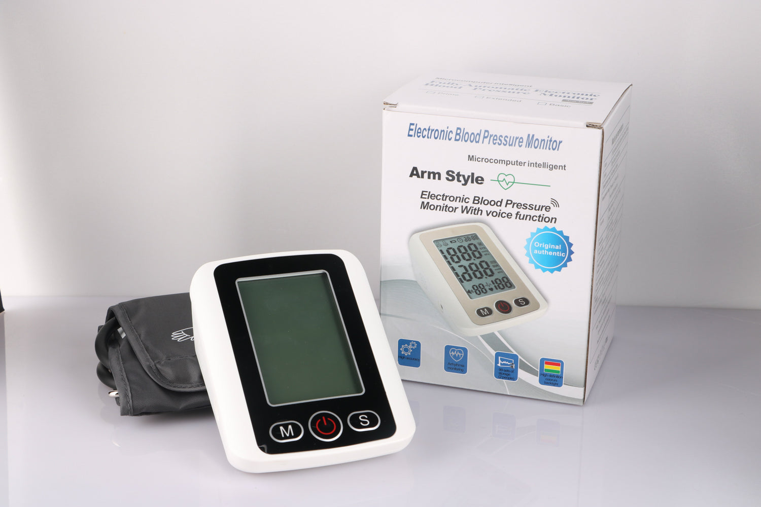 Home large screen voice electronic sphygmomanometer