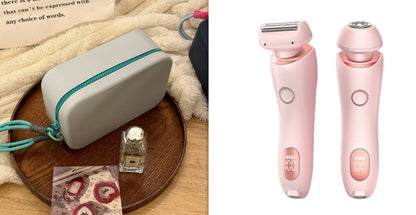 2 In 1 Hair Removal Epilator USB Rechargeable Trimmer Women Body