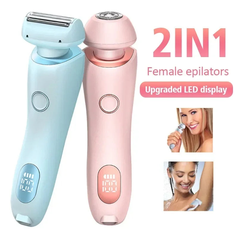 2 In 1 Hair Removal Epilator USB Rechargeable Trimmer 