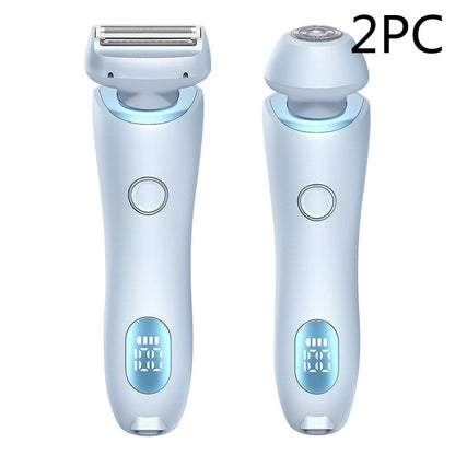 2 In 1 Hair Removal Epilator USB Rechargeable Trimmer Women Body