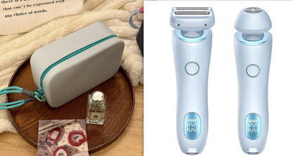 2 In 1 Hair Removal Epilator USB Rechargeable Trimmer Women Body