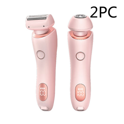 2 In 1 Hair Removal Epilator USB Rechargeable Trimmer Women Body